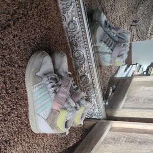 Adidas Women's White and Pastel Sneakers